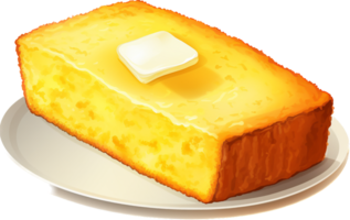 Corn bread png with AI generated.