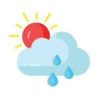 An editable icon of rainy cloud in modern style, ready to use vector