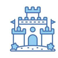 obtener tu manos en esta cuidadosamente diseñado vector de arena castillo en moderno estilo