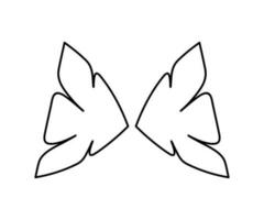 Wings icon simple line design. Wings badge on a white background. Vector illustration.