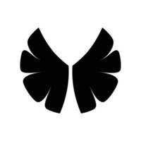 Black wings icon collection. Wings badge on a white background. Vector illustration.
