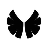 Black wings icon collection. Wings badge on a white background. Vector illustration.