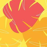 abstract shape summer background, with leaf icon. vector for banners, posters, social media, web, greeting cards.