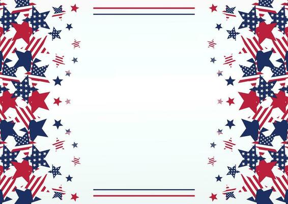 american independence day background, with stars decoration. vector design for banner, greeting card, presentation, brochure, web, social media.