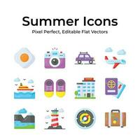 celebrar el soleado temporada con un diverso conjunto de verano iconos, fácil a utilizar y descargar vectores