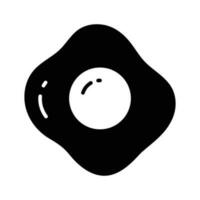 A beautifully designed vector of fried egg in trendy style, ready to use icon