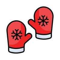 Download this carefully designed icon of winter gloves in modern style vector