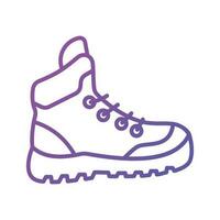 un editable vector diseño de excursionismo bota, prima icono de excursionismo zapato