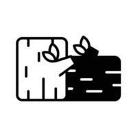 agarrar esta cuidadosamente diseñado icono de leña en moderno orzuelo, Listo a utilizar icono vector