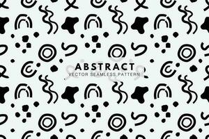 Abstract organic shapes seamless repeat vector pattern