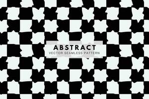 Distorted checkered seamless repeat vector abstract pattern