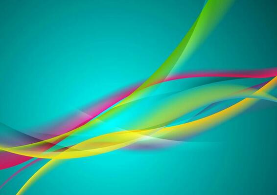 Abstract vibrant shiny waves elegant background