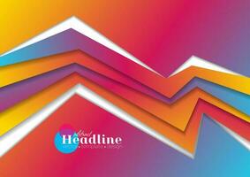 Vibrant gradient abstract corporate geometric background vector