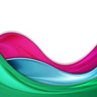 Colorful abstract smooth waves corporate background vector