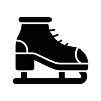 un editable icono de hielo Patinaje zapato en moderno estilo, nieve esquiar bota vector