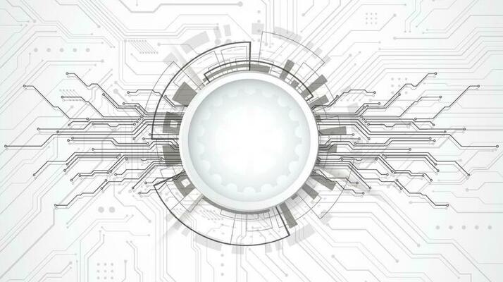 Abstract 3d design background with technology dot and line circuit board texture. Modern engineering, futuristic, science communication concept. Vector illustration