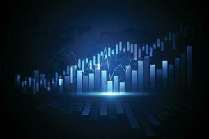 Business candle stick graph chart of stock market investment trading on white background design. Bullish point, Trend of graph. Vector illustration