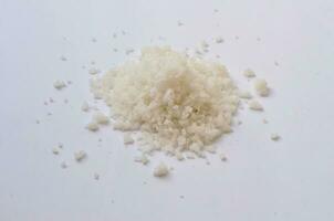 raw salt isolated at white background photo