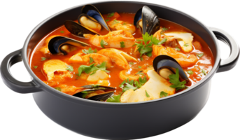 Bouillabaisse png with AI generated.