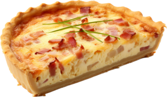 Quiche lorraine png with AI generated.