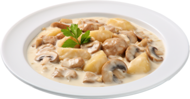 Veal blanquette png with AI generated.