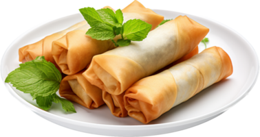 Spring roll png with AI generated.