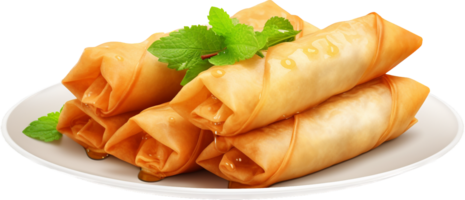 Spring roll png with AI generated.