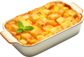 Peach Cobbler png with AI generated