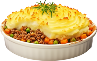 Shepherd pie png with AI generated.