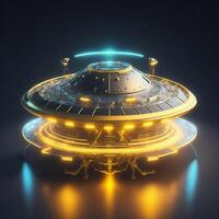 fantasy UFO 3D art illustration, art photo