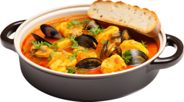 Bouillabaisse png with AI generated.