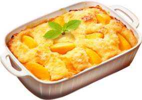 Peach Cobbler png with AI generated