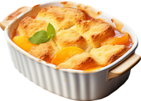 Peach Cobbler png with AI generated