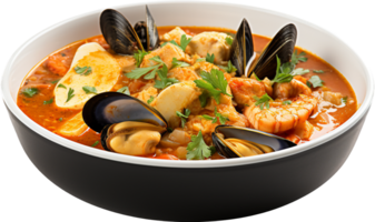 Bouillabaisse png with AI generated.