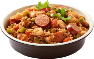 Jambalaya png with AI generated.