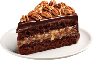 German chocolate cake png with AI generated.