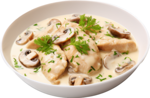Veal blanquette png with AI generated.