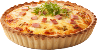 Quiche lorraine png with AI generated.