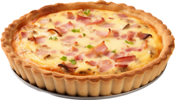 quiche lorraine png med ai genererad.