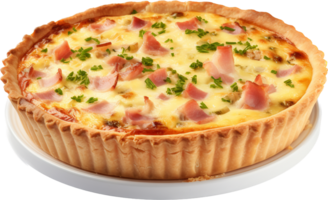 quiche lorraine png med ai genererad.