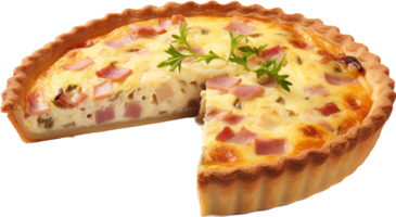 quiche lorraine png med ai genererad.