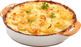 Gratin dauphinois png mit ai generiert.