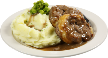 Pie and mash png with AI generated.