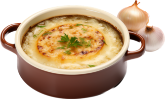 Onion soup png with AI generated.