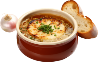 Onion soup png with AI generated.