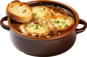 Onion soup png with AI generated.