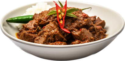 carne rendang png com ai gerado.