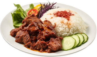 nasi Rawon png con ai generado.