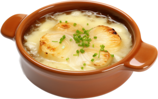 Onion soup png with AI generated.