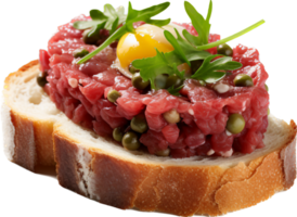 Steak tartare png with AI generated.